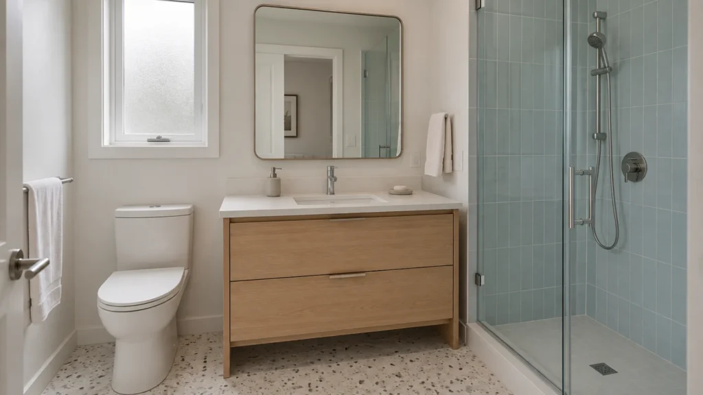 Renovated bathroom interior